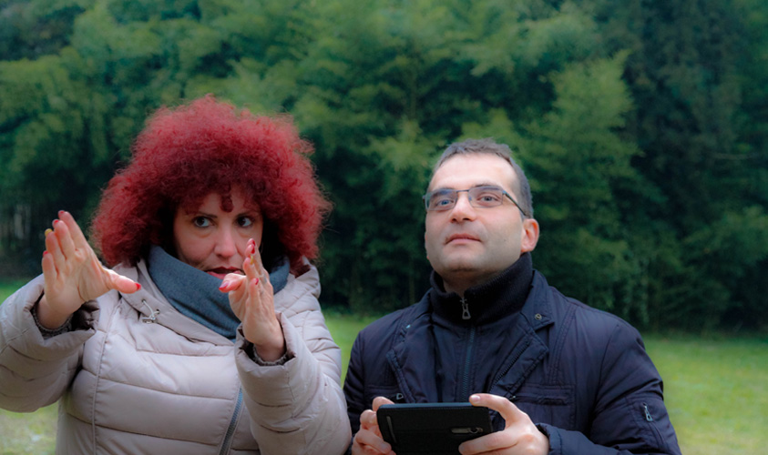 Rocco Menna e la fotografa Ottavia Laise